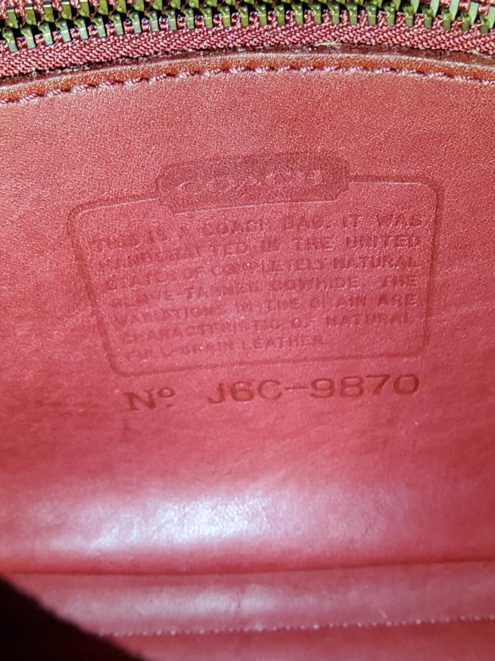 Vintage Red Coach Court Bag 9870 + Hangtag Excellent Condition - Picture 12 of 13